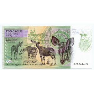Sběratelská bankovka Zoo - Uganda Giraffe- Zoolar .