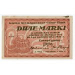 Siemianowice, zestaw bonów 1 i 2 marki z roku 1921