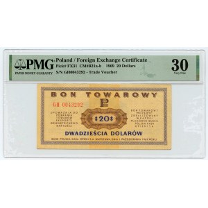 PEWEX - 20 dolarów 1969 - seria GH - PMG 30