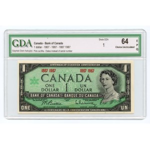 KANADA - 1 Dolar 1967 - GDA 64 EPQ