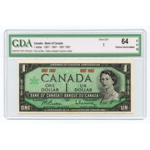 CANADA - 1 Dollar 1967 - GDA 64 EPQ