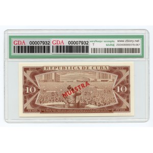 KUBA - 10 Pesos 1984 - SPECIMEN/MUESTRA - GDA 67 EPQ
