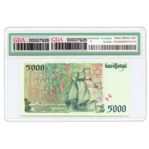 PORTUGAL - 5,000 Escudos 1998 banknote design Czeslaw Slania