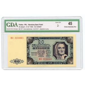 20 Zloty 1948 - Serie HZ - GDA 45