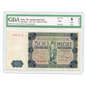 500 złotych 1947 - seria M - GDA 6 NET