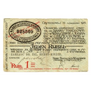 Częstochowa, Handelsbank Warschau, 1 Rubel 1914