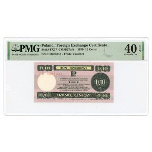 PEWEX 10 Cents 1979 - IB Serie - PMG 40 EPQ