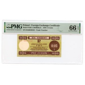 PEWEX 5 Cent 1979 - HA-Serie - PMG 66 EPQ - 2. maximale Note