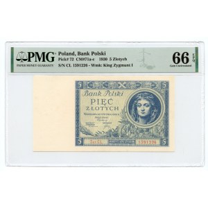 5 gold 1930 - Ser.CL. - PMG 66 EPQ