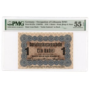 POSEN/POZNAŃ - 1 rubel 1916 dłuższa klauzula wystara - PMG 55 EPQ