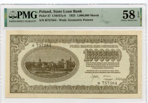 1.000.000 marek polskich 1923 - seria R - PMG 58 EPQ