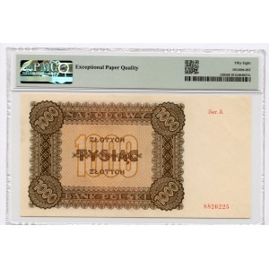 1,000 zloty 1945 - series A - PMG 58 EPQ
