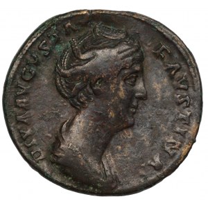 Cesarstwo Rzymskie, Sesterc, Faustyna Starsza zm. 141 n.e., czasy Antonina Piusa 138 - 161 n.e.