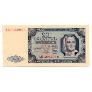20 złotych 1948 - seria AG