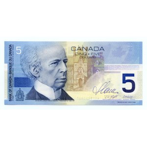 CANADA - $5 2002 Bank of Canada - Autogramm des Designers Czeslaw SLANI