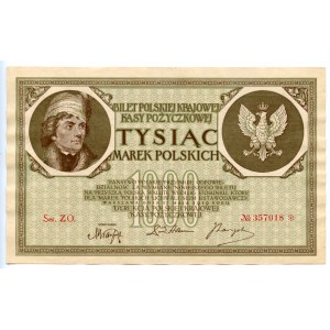 1000 polnische Mark 1919 - Ser. ZO.