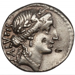 Republika Rzymska, Denar, Man. Acilius Glabrio. 49 r. p.n.e.