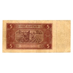 5 Zloty 1948 - Serie AB - TRAKTOREK