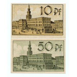 DEUTSCHLAND - Oppeln Stadt - 10 und 50 Pfennig 1920