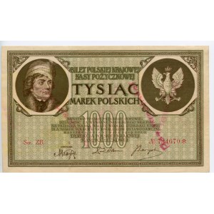 1000 marek 1919 - série ZB - zrušeno, bez hodnoty