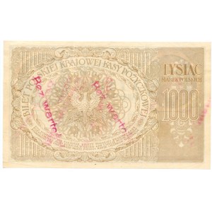 1000 marek 1919 - seria ZB - skasowany, bez wartości
