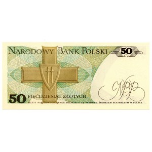 50 zloty 1986 - FT series - autograph of the author of the project Mr. Andrzej Heidrich - RARE.