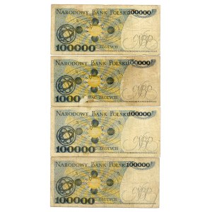 Zetaw 4 szt. 1000 złotych lata 1975-82