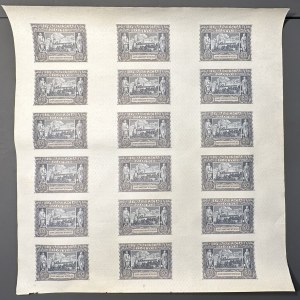 BLATT - 18 Banknoten 20 Zloty 1940 - ohne Serie und Nummerierung