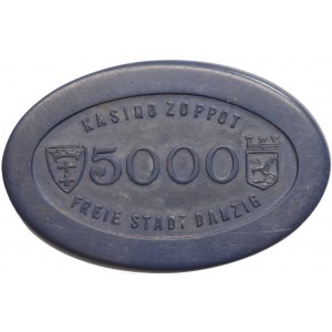 Freie Stadt Danzig - Casino Sopot - Wertmarke 5000 Gulden - RARE