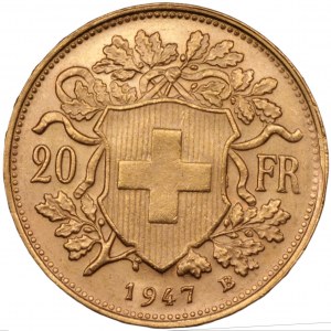 SZWAJCARIA - 20 franków 1947 (B)