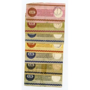PEWEX - zestaw 13 bonów od 1 centa do 20 centów 1969-1979