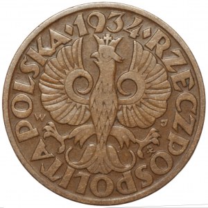 5 groszy 1934 - najrzadszy rocznik z monet 5 groszowych II RP