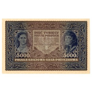 5,000 Polish marks 1920 - III Series H