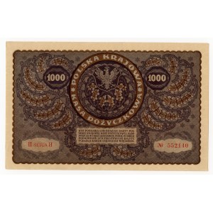 1,000 Polish marks 1919 - III SERIES H