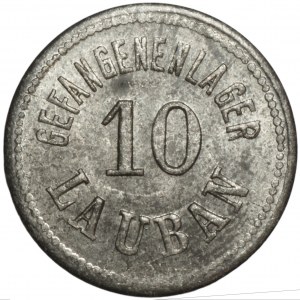 Schlesien Kriegsgefangenenlager Luban (Luban) 10 Fenig - Münze nicht gestempelt wie BS 8.4.3. sondern vernickelt