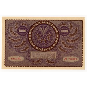 1.000 Polnische Mark 1919 - I SERIE BL