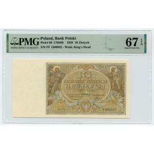10 złotych 1929 - seria FF. - PMG 67 EPQ
