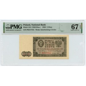 2 gold 1948 - P series - PMG 67 EPQ
