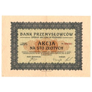 Bank Przemysłowców w Poznaniu, 1 em. - 100 złotych