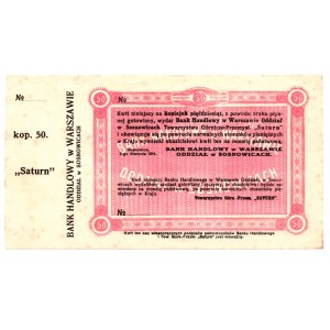 „Saturn” Sosnowice, Bank Handlowy w Warszawie, 03.08.1914 - 50 kopiejek