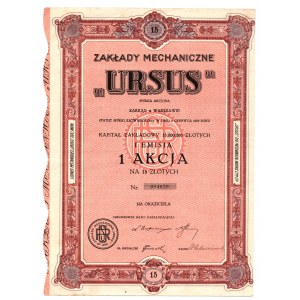 Ursus SA, Zakłady mechaniczne, Em.I, 15 złotych 1927
