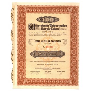 Verein der Warschauer Zuckerfabrik - 1 x 100 Zloty 1937