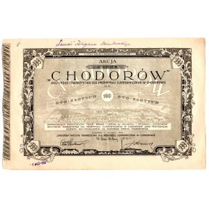 Chodorów Przemysł Cukrowniczy Em. II - 100 złotych 1928