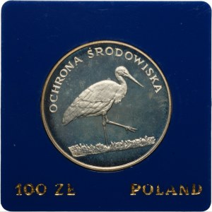 Ochrona Środowiska - 100 złotych 1982 - Bocian