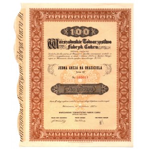 Warschauer Zuckerfabrikverband - 1 x 100 Zloty 1937