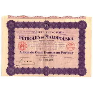 Societe Francaise des Petroles de Malopolska, Klage über 100 Francs