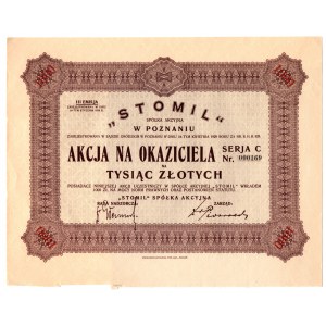 STOMIL Spółka Akcyjna w Poznaniu - 1000 złotych Em., III - niski nr 000169