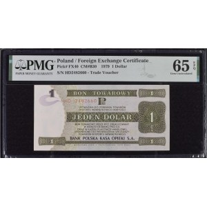 PEWEX 1 dolar 1979 - seria HD PMG 65 EPQ - 2 ga max nota