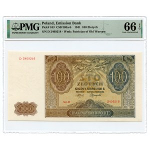 100 złotych 1941 - seria D - PMG 66 EPQ