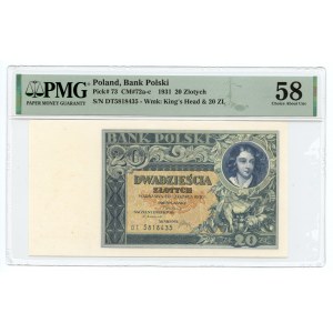 20 gold 1931 - DT series. - PMG 58